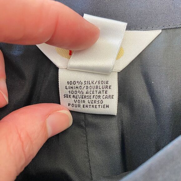 Talbots Silk Ankle Pants Floral Roses Lined Black Womens 8 Bloomcore - Picture 6 of 10